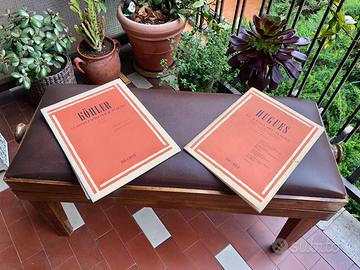 Sgabello/panca da pianoforte doppio anni '70