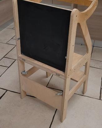 Torre Montessori 3in1 in legno naturale