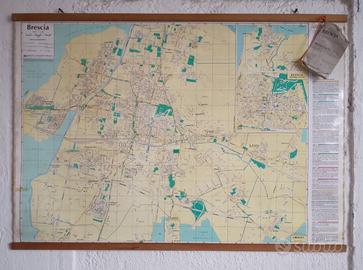 Mappa Stradale Plastificata di Brescia con elenco