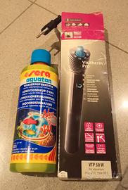 Riscaldatore per acquario max 50 lt+Acquatan Sera