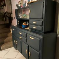 vetrinetta madia anni 60 blu