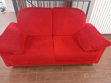  divano e tavolino in vetro 