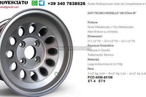 Cerchi ARGTAmM 7-8-9 x 13 4x98 FIAT ALFA