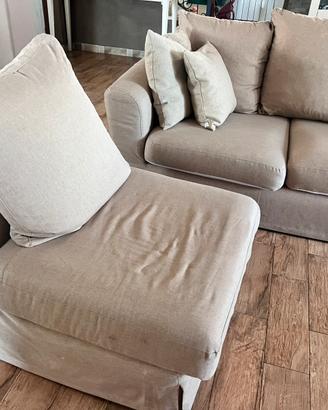 Divano poltronesofà 3 posti con pouf