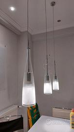 SERIE DI TRE LAMPADE SOSPESE