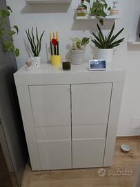 Madia bianco laccato