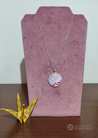 ciondolo in cotone giapponese floreale