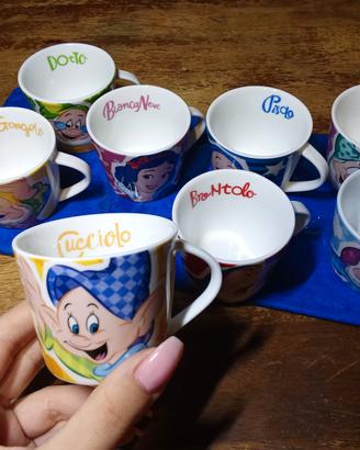 Set tazzine da caffè Biancaneve e i 7 nani