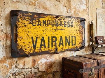 FS Tabella Percorrenza Ferroviaria Vintage treno