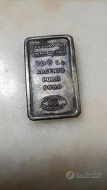 Lingotto in argento puro 999 100 g pezzo esclusiv
