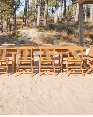 Tavolo in teak massello piu 6 sedire
