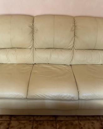 Divani in vera pelle color beige