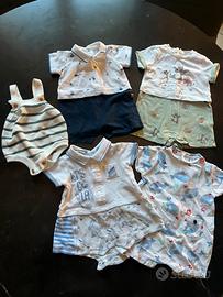 5 pagliaccetti neonati 1-3 mesi