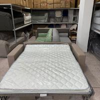 Divano letto con rete elettrosaldata tortora