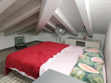 Camera in condivisione, compagno e angolo cottura