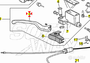 -Leva freno ant Aprilia MX 125 AP8118416