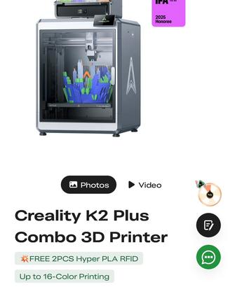 Stampante 3D k2 plus combo