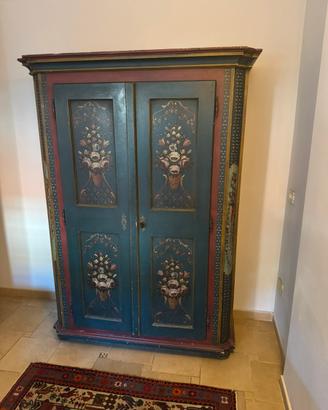 Armadio antico dipinto a mano - XIX secolo