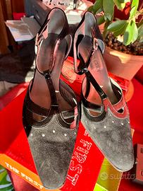 Eleganti scarpe da sera/cerimonia n 38 camoscio