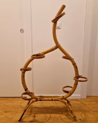 Divisorio piante etagere bambù stile Franco Albini