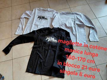magliette cotone manica lunga 15/16 anni