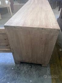 Mobile TV/Credenza Legno Massello Chiaro