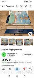 fasciatoio portatile trolley casa viaggio nuovo 