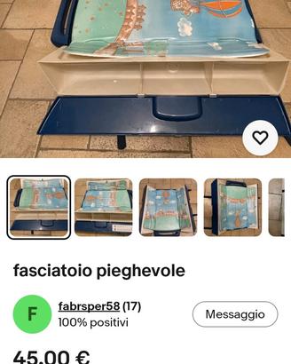 fasciatoio portatile trolley casa viaggio nuovo 