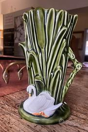 Vaso Vintage SYLVAC 4375 Cigno e Canneti Verde
