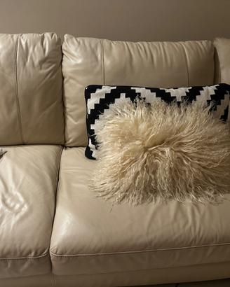 Divano angolare similpelle +pouf