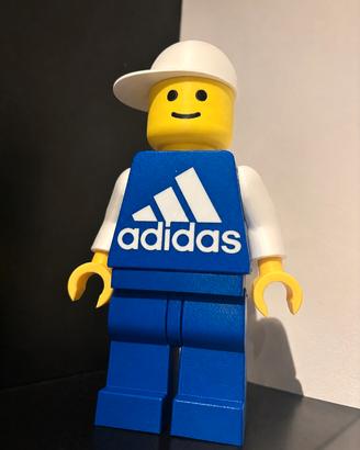 Brick Man Adidas, Omino Stile Lego, 20 cm
