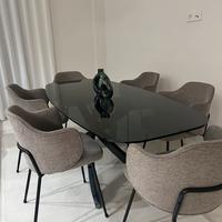 Tavolo Bontempi Vetro nero