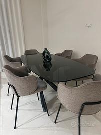 Tavolo Bontempi Vetro nero