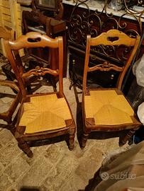 Sedie antiche impagliate
