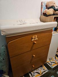 Lettino + fasciatoio Mibb. Materasso compreso