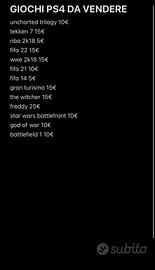 GIOCHI PS4 FUNZIONANTI A POCHISSIMO🔥