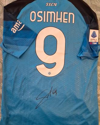 Maglia oroginale Osimhen Napoli autografata
