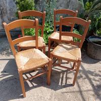  SEDIE  Legno e Paglia 