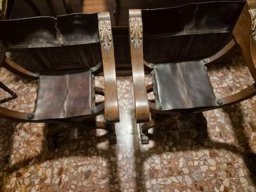 COPPIA DI SEDIE  SAVONAROLA