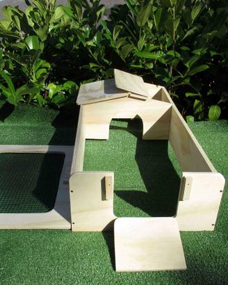 Terrario tartarughe con sportellino 81x40x20h