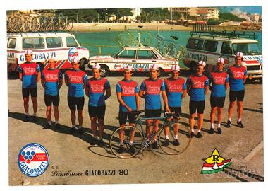 Cartolina ciclismo lambrusco giacobazzi nonantola