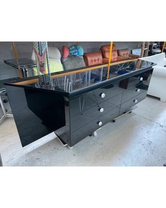 Sideboard laccato nero poliform