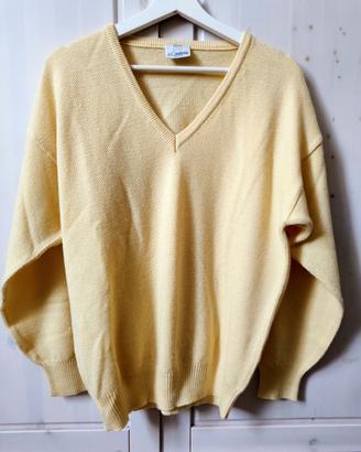 Maglione vintage uomo, lana e cotone, tg 50