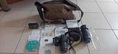 Reflex Nikon D5100+reflex rullino+2 polaroid 