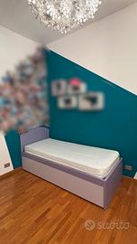Letto singolo con secondo letto estraibile