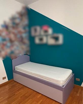 Letto singolo con secondo letto estraibile
