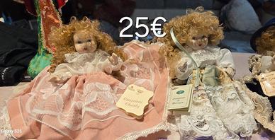 Coppia bambole ceramica