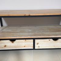 Mobiletto stile industrial con 2 cassetti
