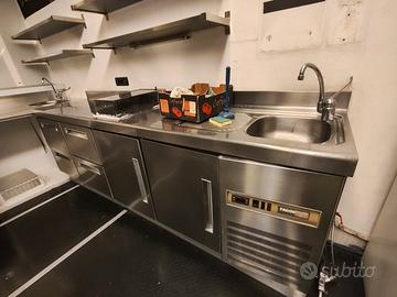 Banco frigo refrigerato 4 cassetti+2 ante
