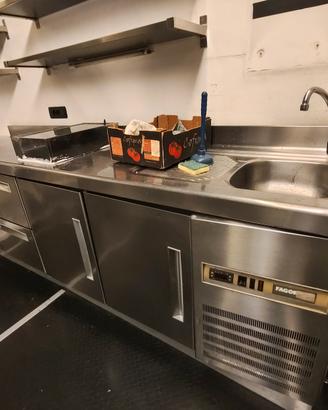 Banco frigo refrigerato 4 cassetti+2 ante